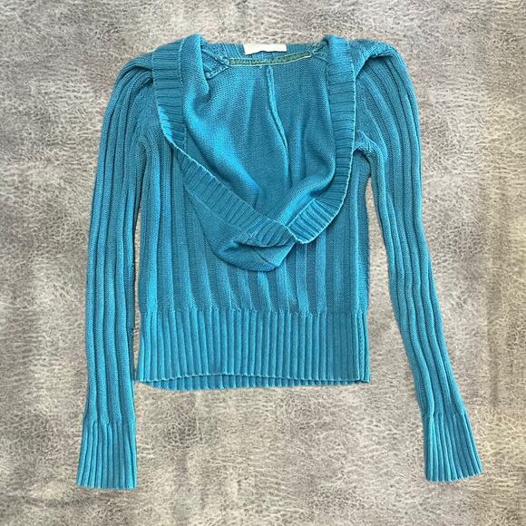 Y2k Aeropostale Chunky Knit Hoodie - Picture 2 of 8